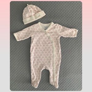 Baby girl printed organic cotton jersey set